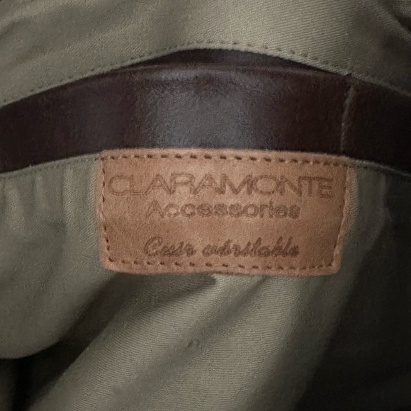 Claramonte Pablo Leather Woven Bag, dark brown, like new - Picture 7 of 8